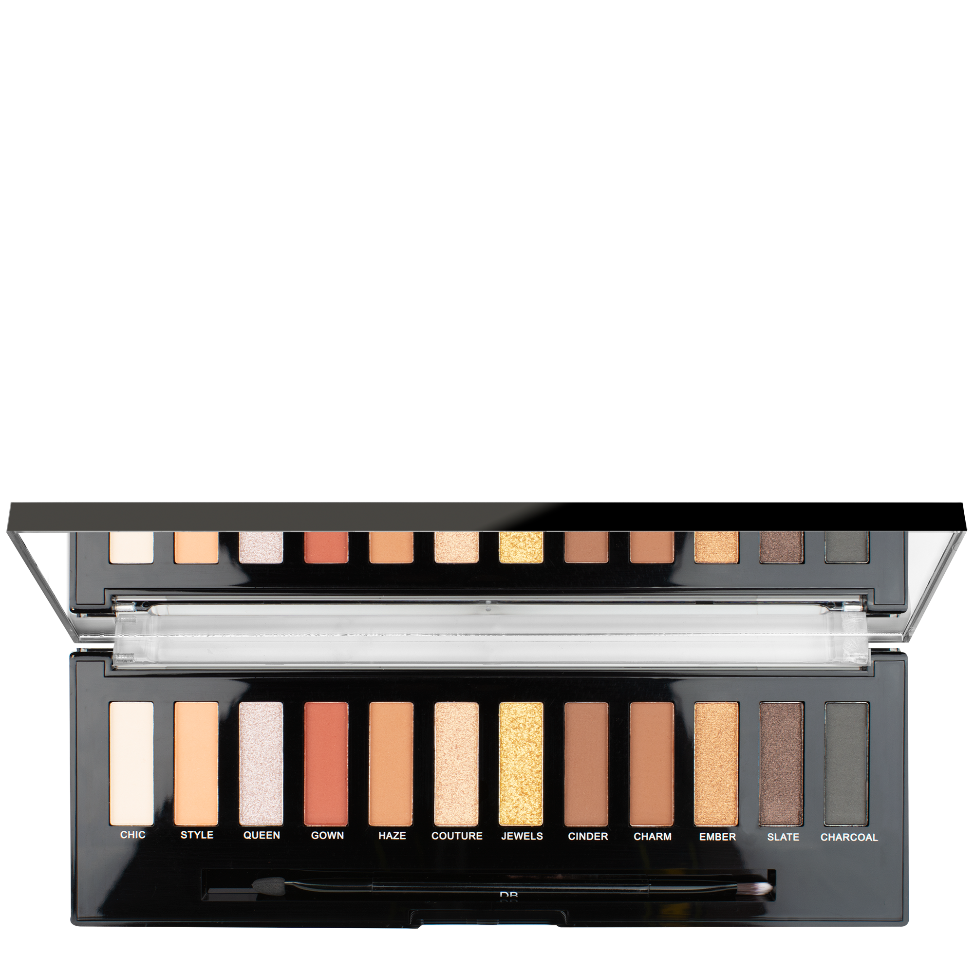 Smokey Glam 12 Shade Eyeshadow Palette | DB Cosmetics | Open