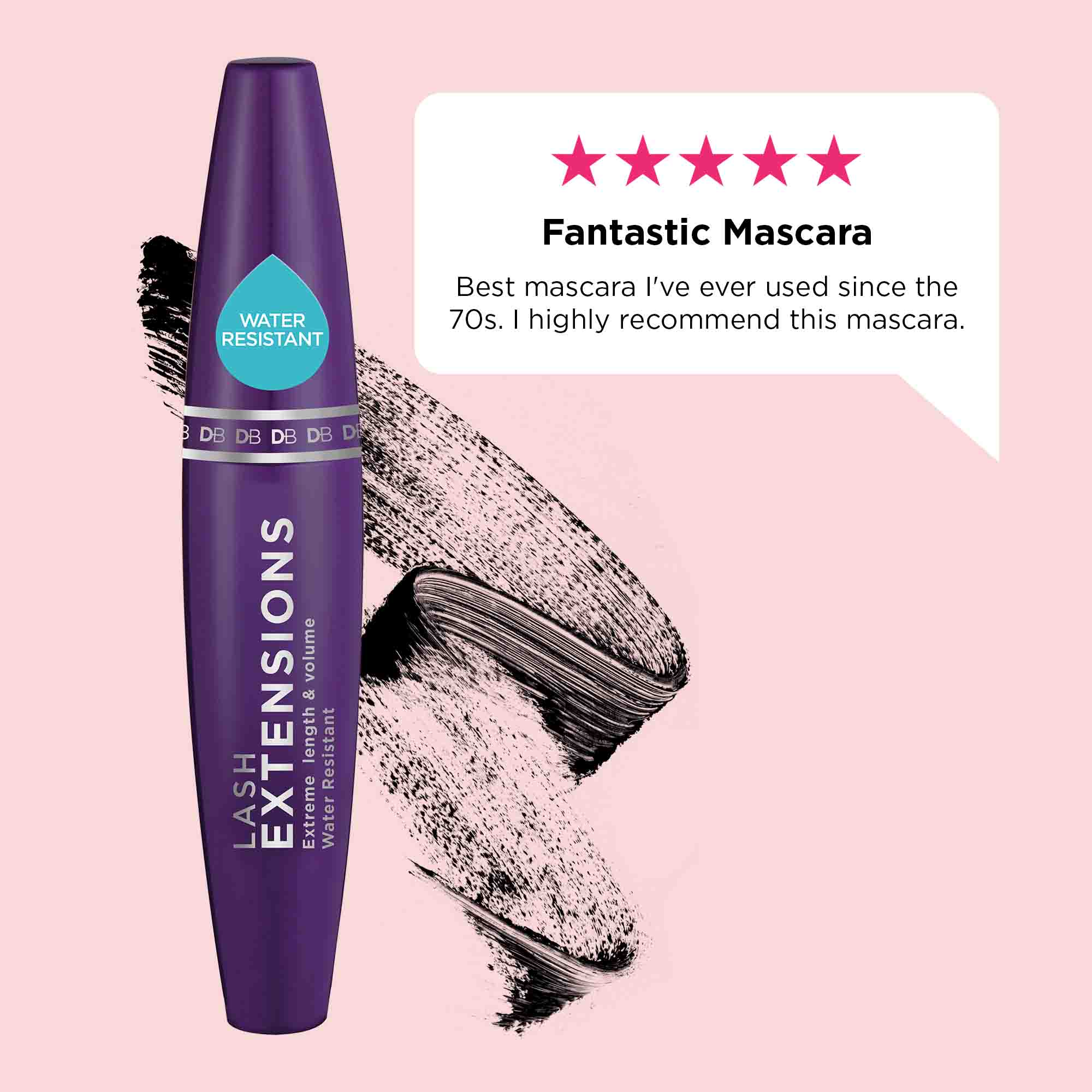 Lash Extensions Mascara Water Resistant Hero Review | DB Cosmetics